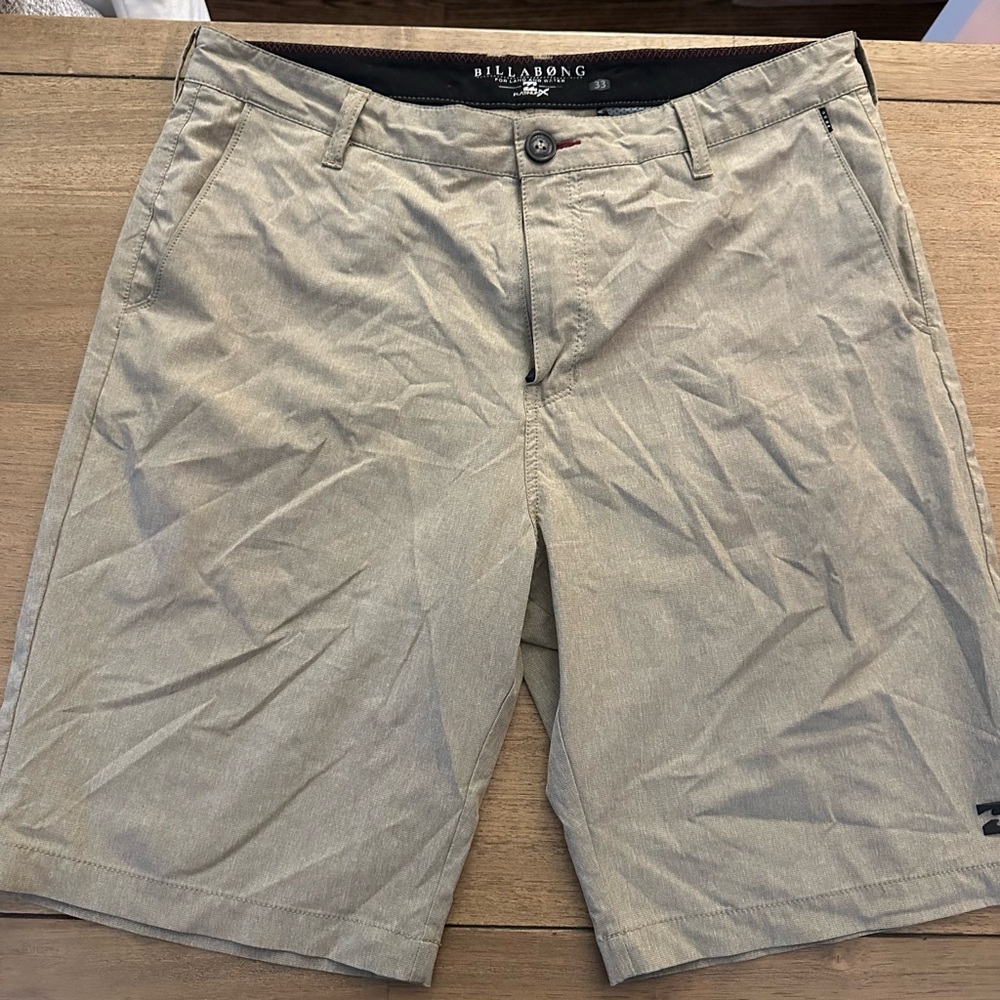 Billabong Tan Flat Front Swim Shorts